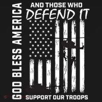 God Bless America Support Our Troops Veterans American Flag Meaningful Gift Women's Hoodie thumb 2