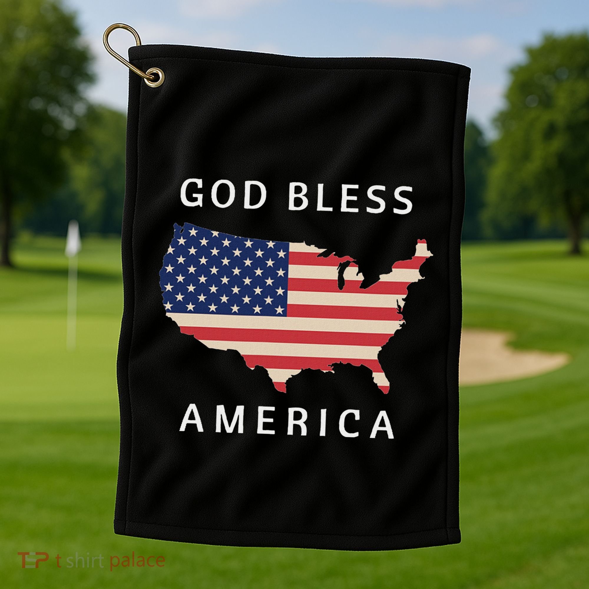God Bless America Golf Towel