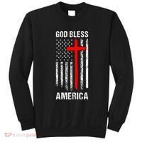 God Bless America Christian Patriot Usa Flag Sweatshirt thumb 0