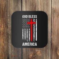 God Bless America Christian Patriot Usa Flag Coaster thumb 0