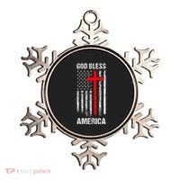God Bless America Christian Patriot Usa Flag Ornament thumb 0