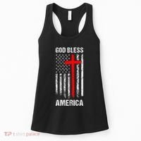 God Bless America Christian Patriot Usa Flag Women's Tank Top thumb 0