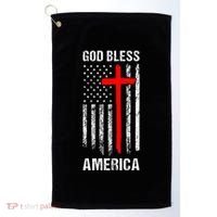 God Bless America Christian Patriot Usa Flag Golf Towel thumb 0
