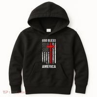 God Bless America Christian Patriot Usa Flag Kids Hoodie thumb 0