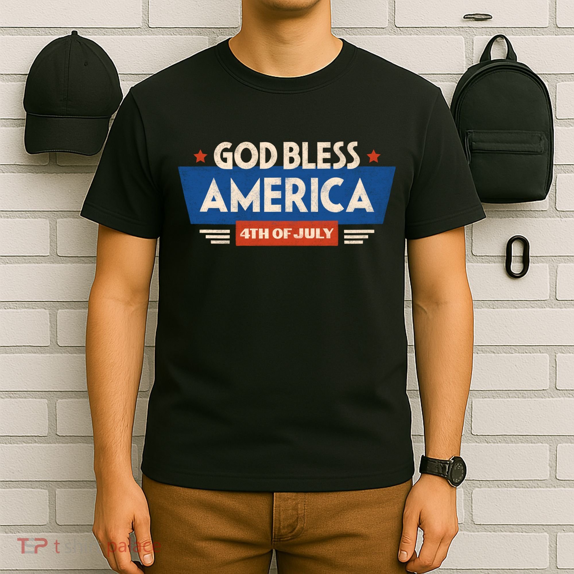 God Bless America 4th Of July Vintage T-Shirt