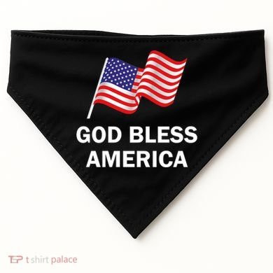 God Bless America Cool Gift USA-Made Doggie Bandana