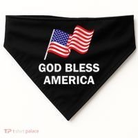 God Bless America Cool Gift USA-Made Doggie Bandana thumb 0