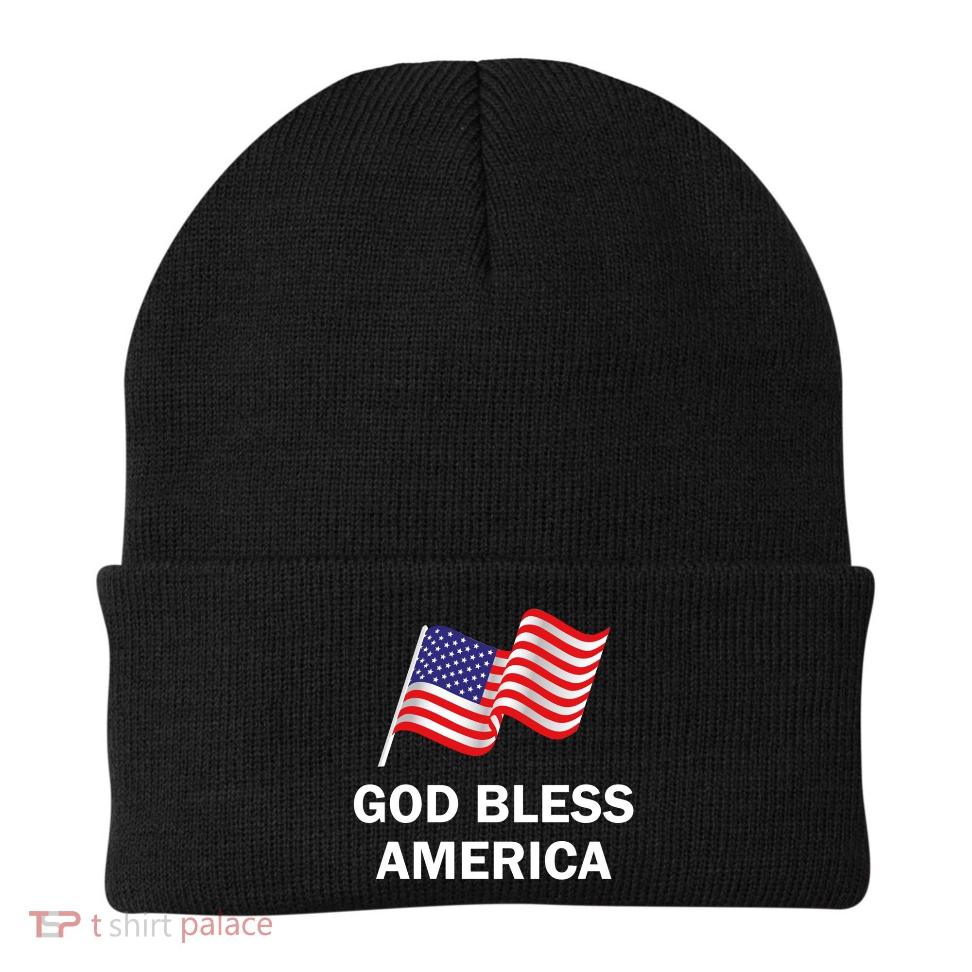 God Bless America Cool Gift Beanie