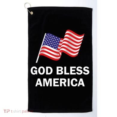 God Bless America Cool Gift Golf Towel