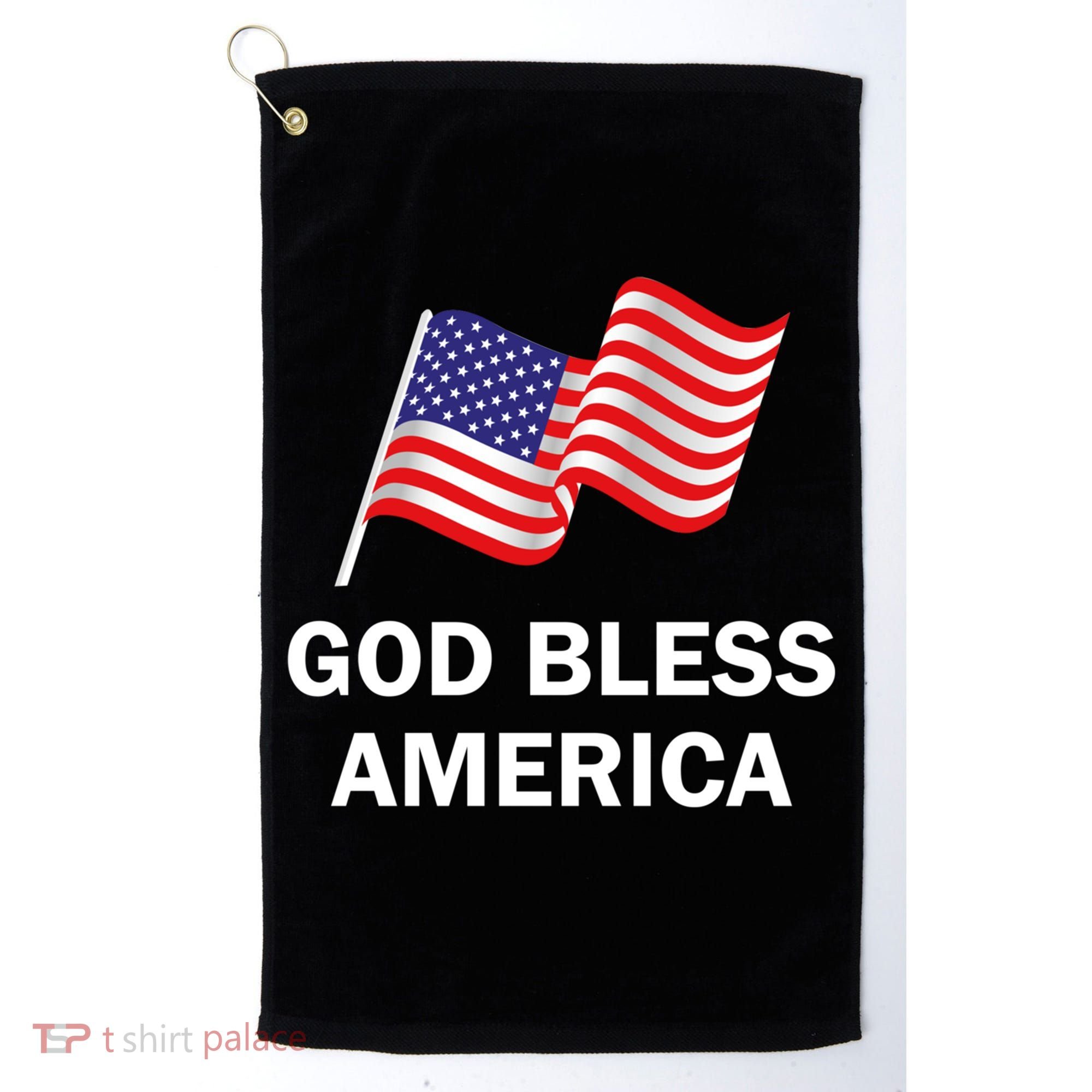 God Bless America Cool Gift Golf Towel
