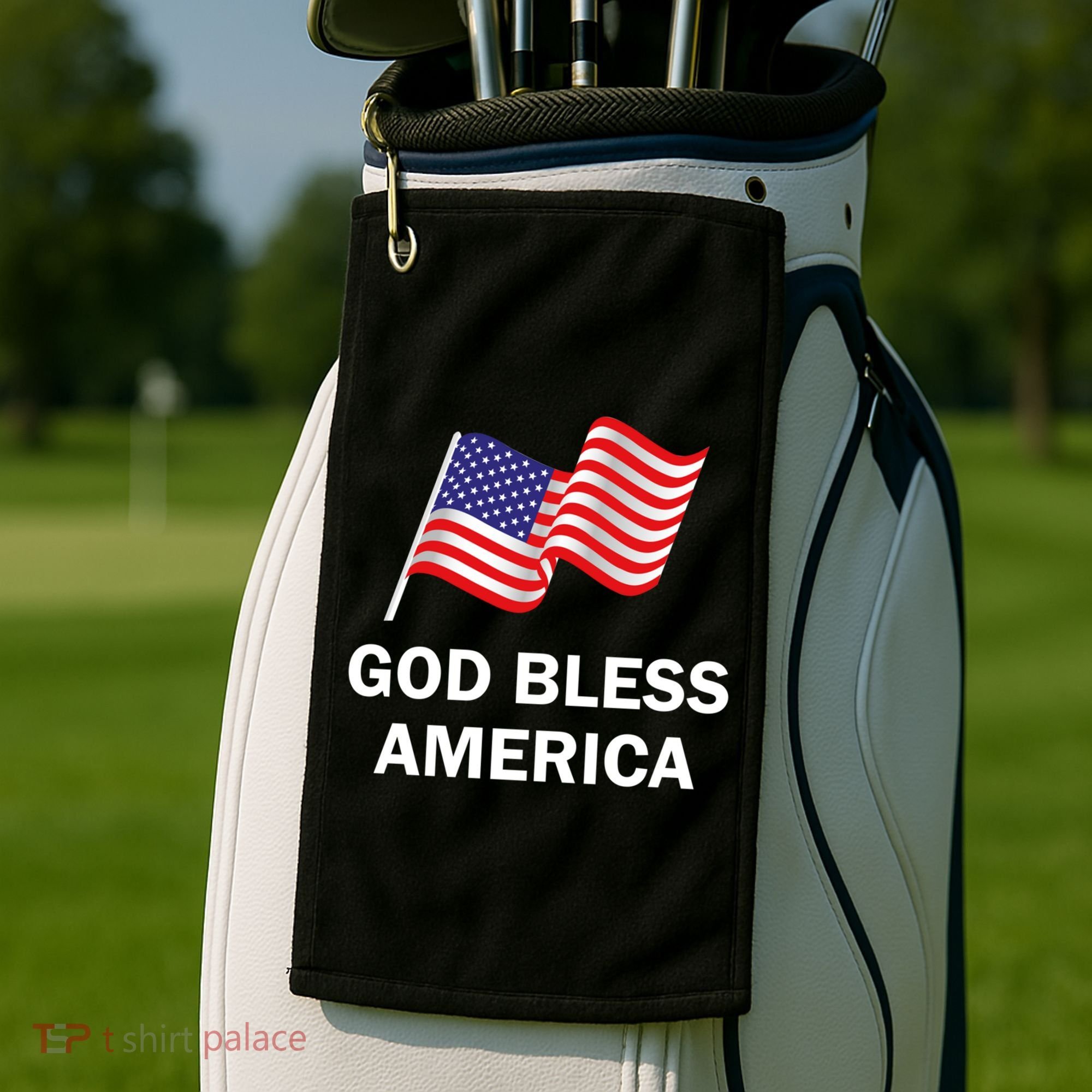God Bless America Cool Gift Golf Towel