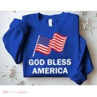 God Bless America Cool Gift Sweatshirt thumb 2