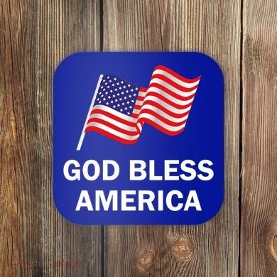 God Bless America Cool Gift Coaster