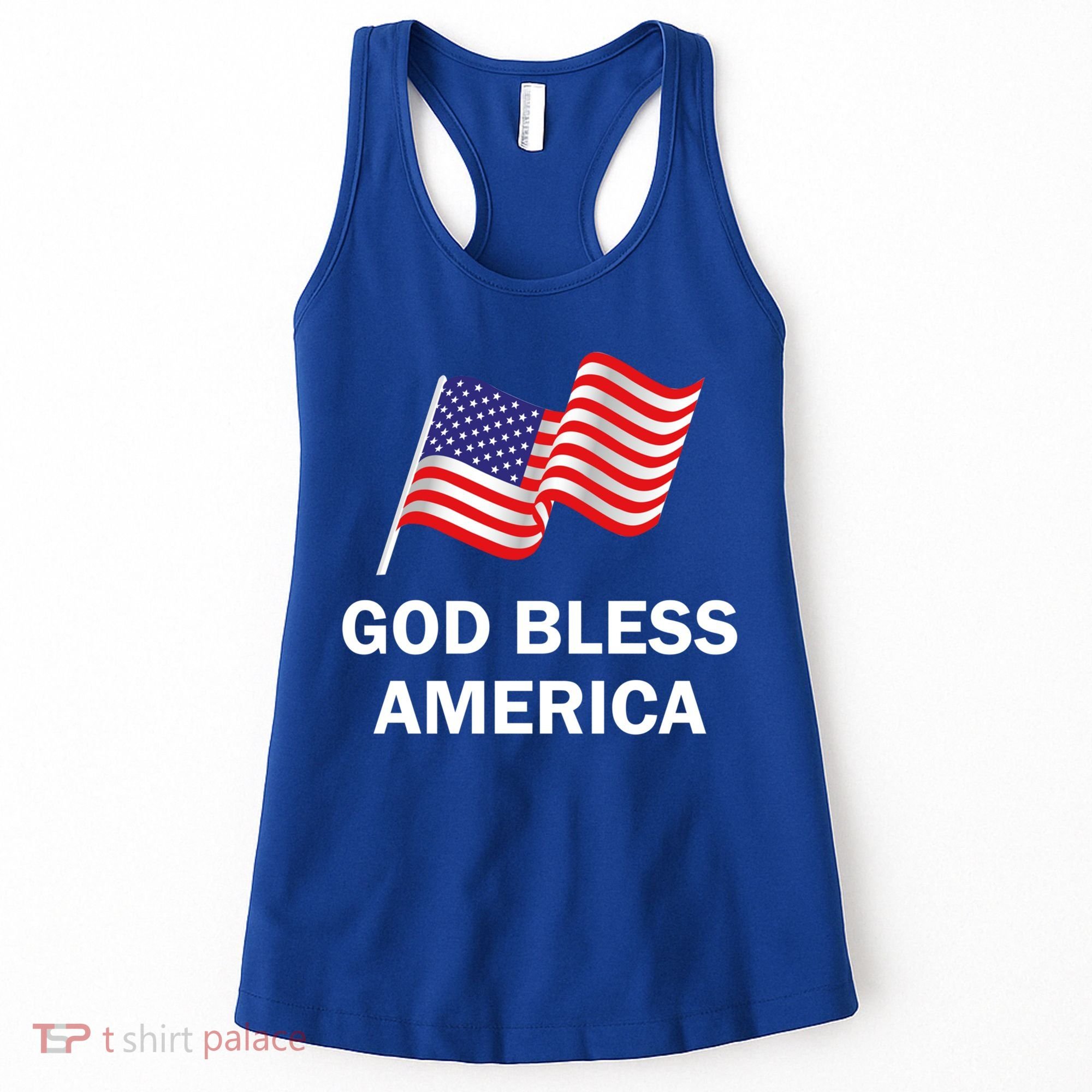God Bless America Cool Gift Women's Tank Top