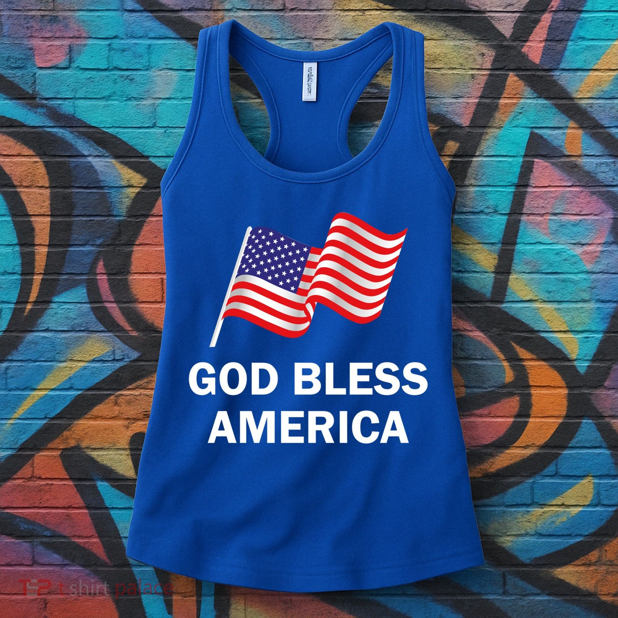 God Bless America Cool Gift Women's Tank Top