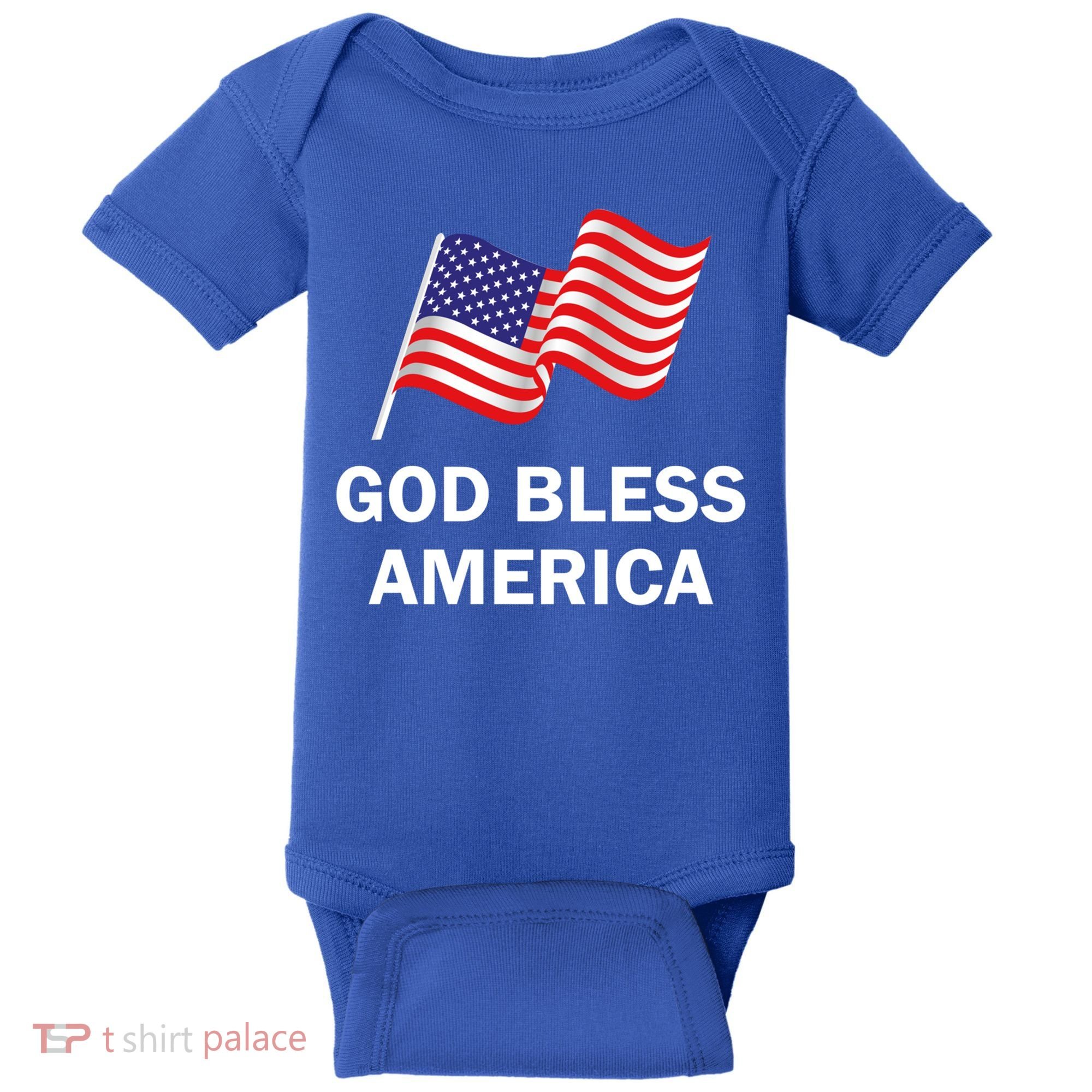 God Bless America Cool Gift Baby Bodysuit