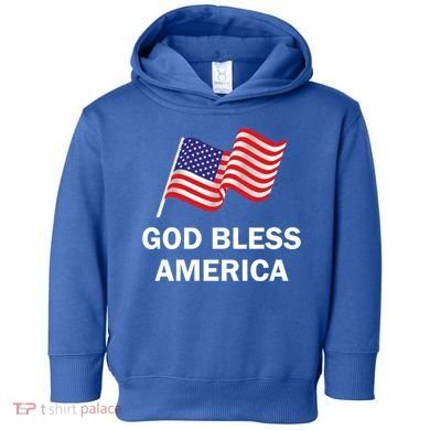 God Bless America Cool Gift Toddler Hoodie
