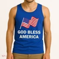 God Bless America Cool Gift Tank Top thumb 3