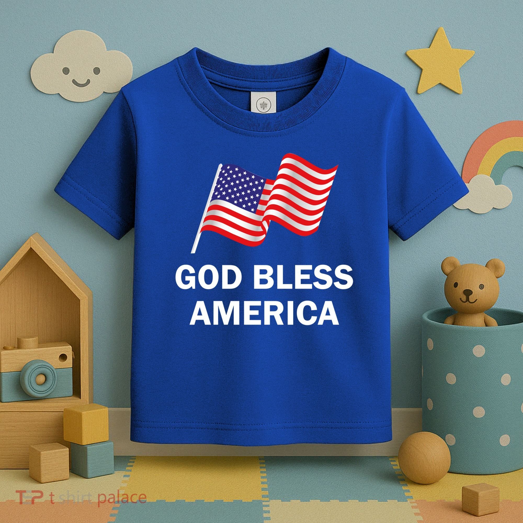 God Bless America Cool Gift Toddler T-Shirt