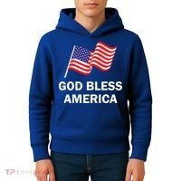 God Bless America Cool Gift Kids Hoodie thumb 4