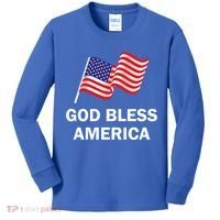 God Bless America Cool Gift Kids Long Sleeve Shirt thumb 0