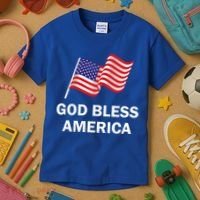 God Bless America Cool Gift Kids T-Shirt thumb 3