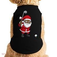 Golf Black African American Santa Claus Golfer Golfing Dad Great Gift Doggie Tank thumb 0