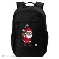 Golf Black African American Santa Claus Golfer Golfing Dad Great Gift Backpack thumb 0