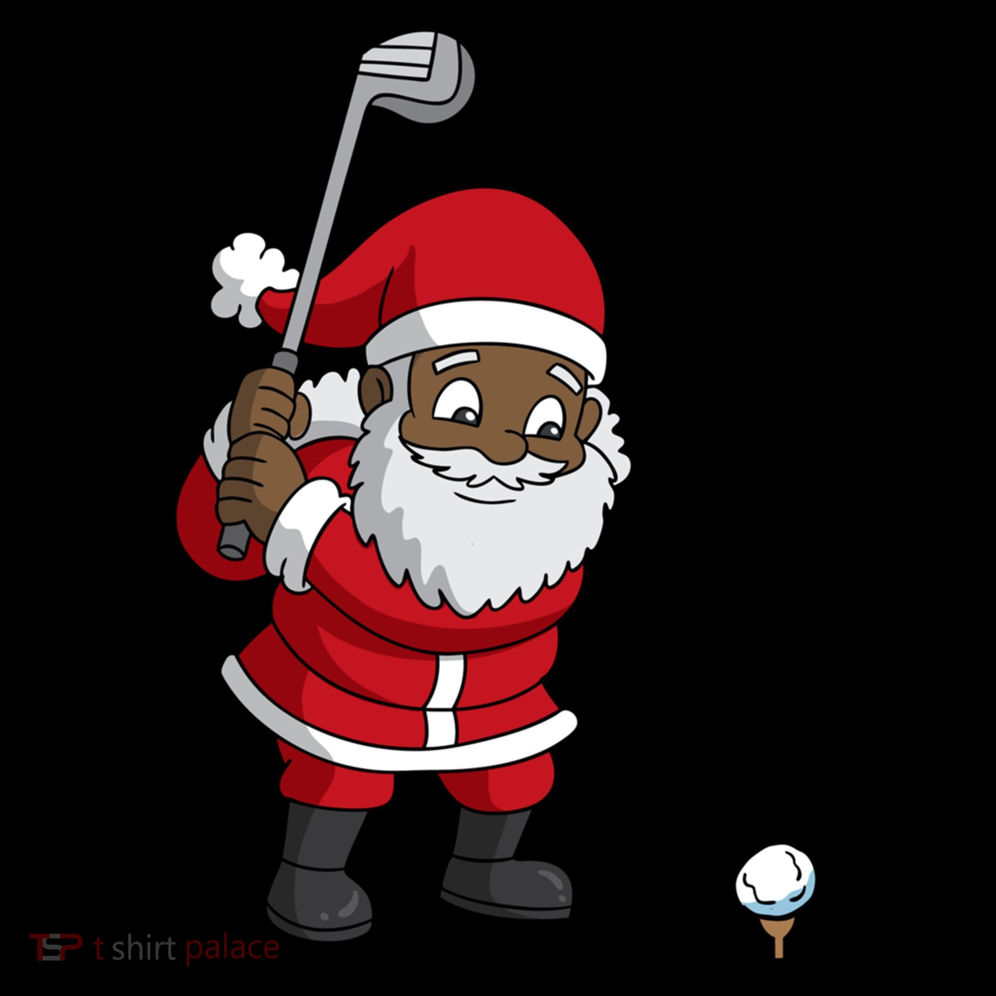 Golf Black African American Santa Claus Golfer Golfing Dad Great Gift Coffee Mug