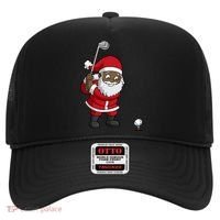 Golf Black African American Santa Claus Golfer Golfing Dad Great Gift Hat thumb 0