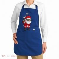 Golf Black African American Santa Claus Golfer Golfing Dad Great Gift Apron thumb 2