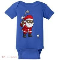 Golf Black African American Santa Claus Golfer Golfing Dad Great Gift Baby Bodysuit thumb 0