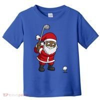 Golf Black African American Santa Claus Golfer Golfing Dad Great Gift Toddler T-Shirt thumb 0