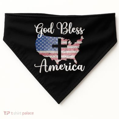 God Bless America USA-Made Doggie Bandana