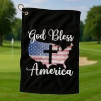 God Bless America Golf Towel thumb 1
