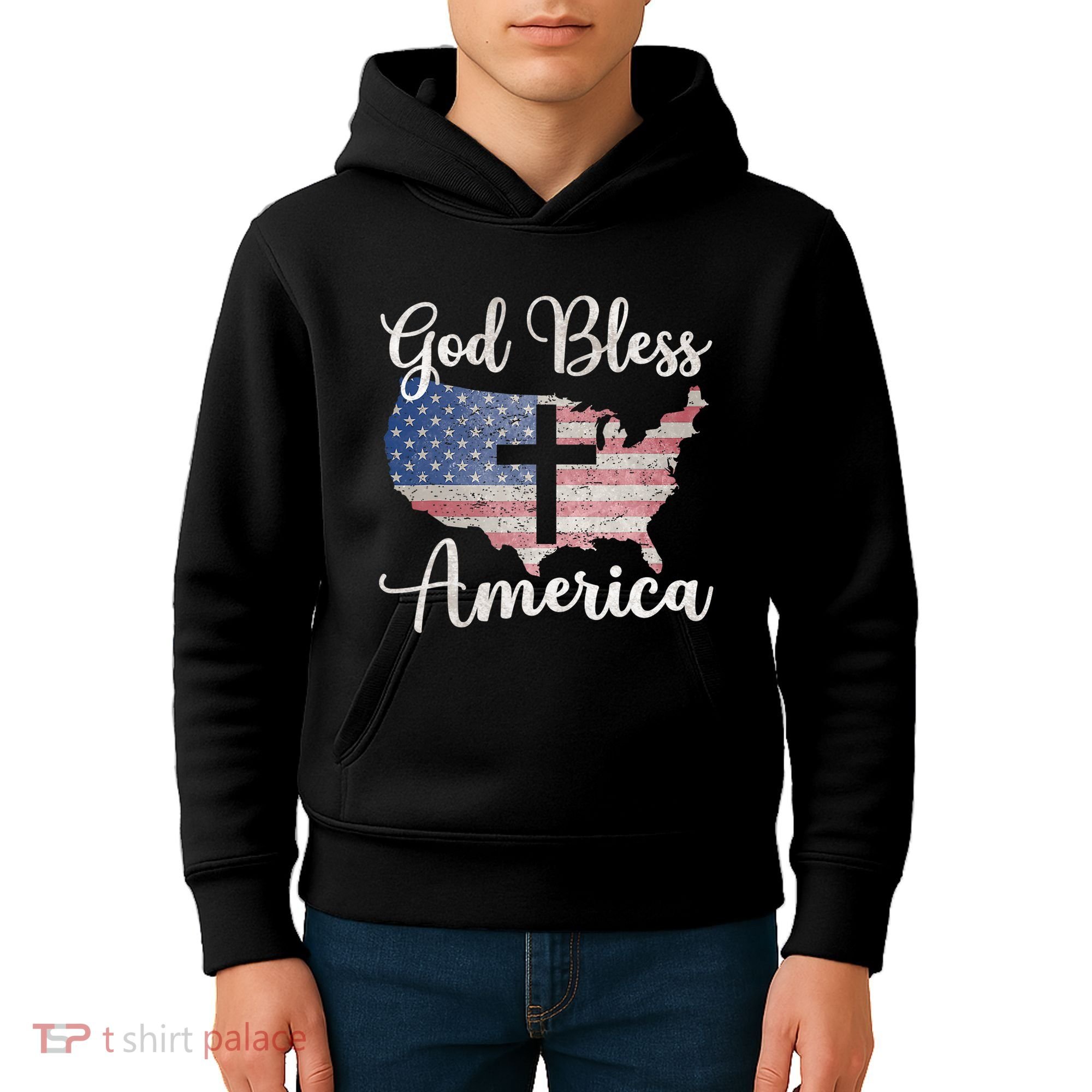 God Bless America Kids Hoodie