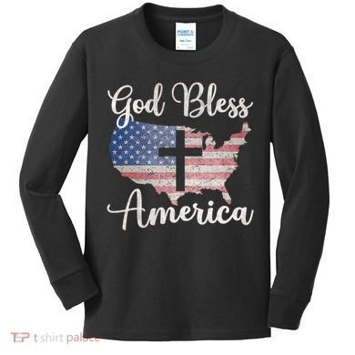 God Bless America Kids Long Sleeve Shirt