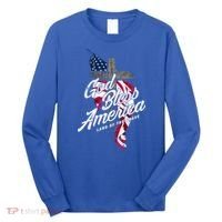 God Bless America Land Of The Brave Gift Long Sleeve Shirt thumb 0