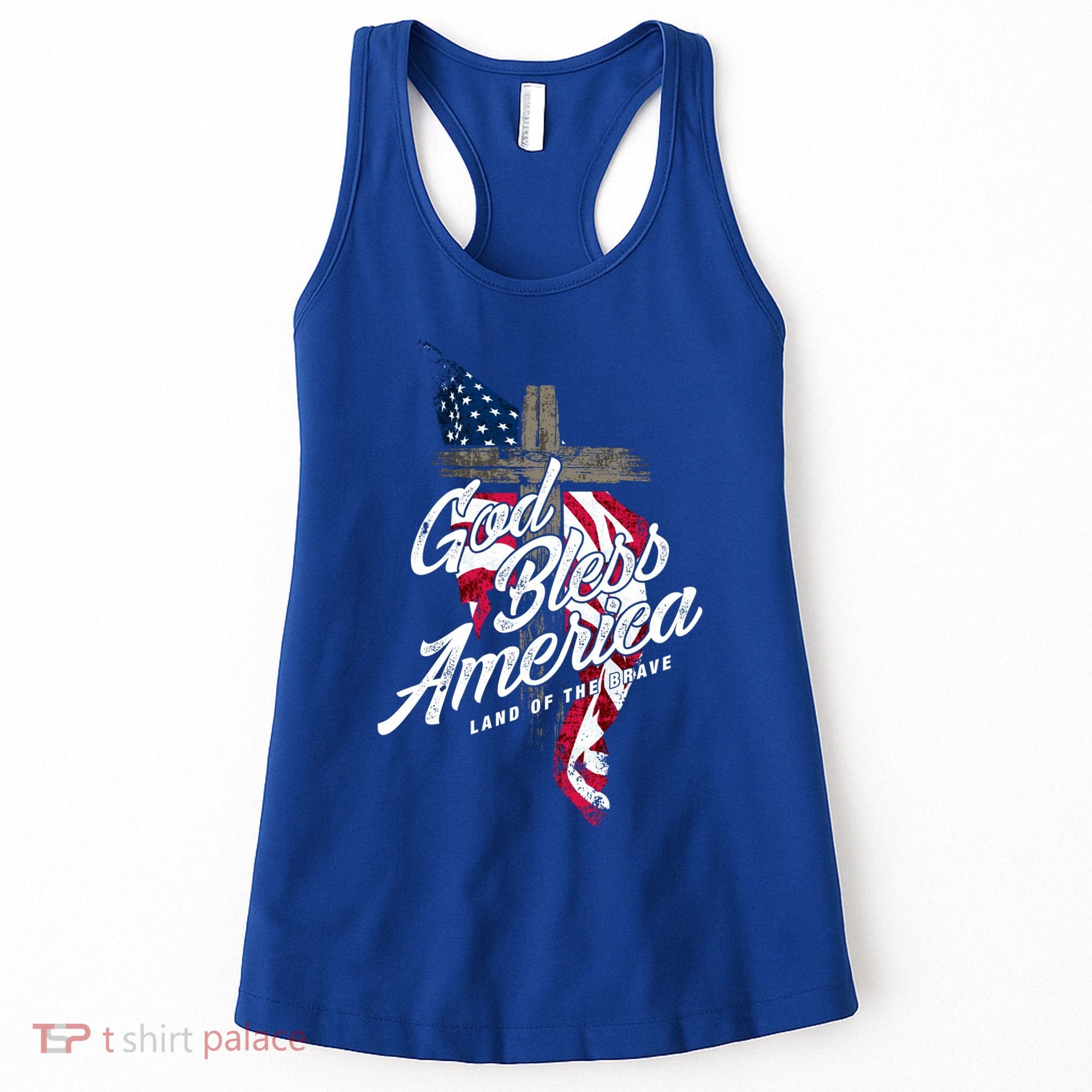 God Bless America Land Of The Brave Gift Women's Tank Top