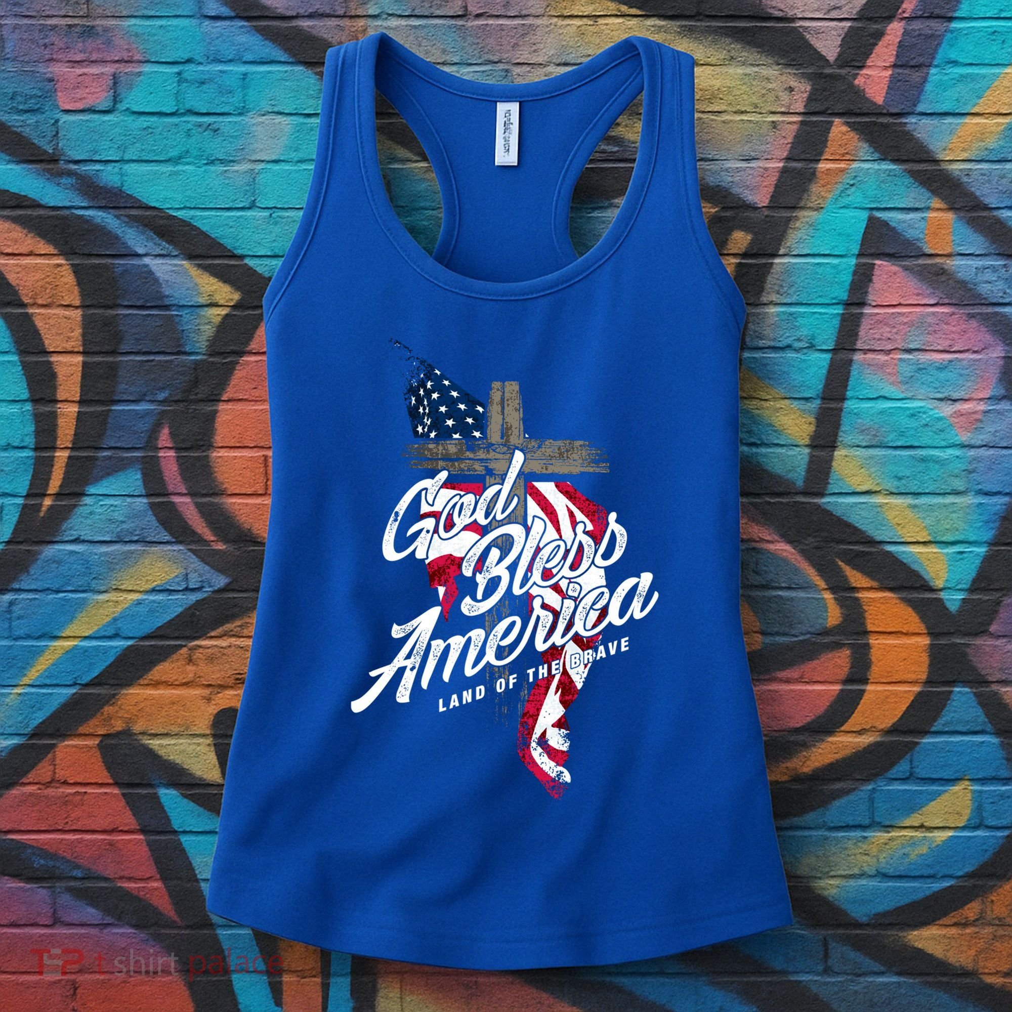 God Bless America Land Of The Brave Gift Women's Tank Top
