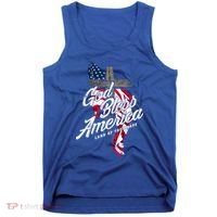 God Bless America Land Of The Brave Gift Tank Top thumb 0