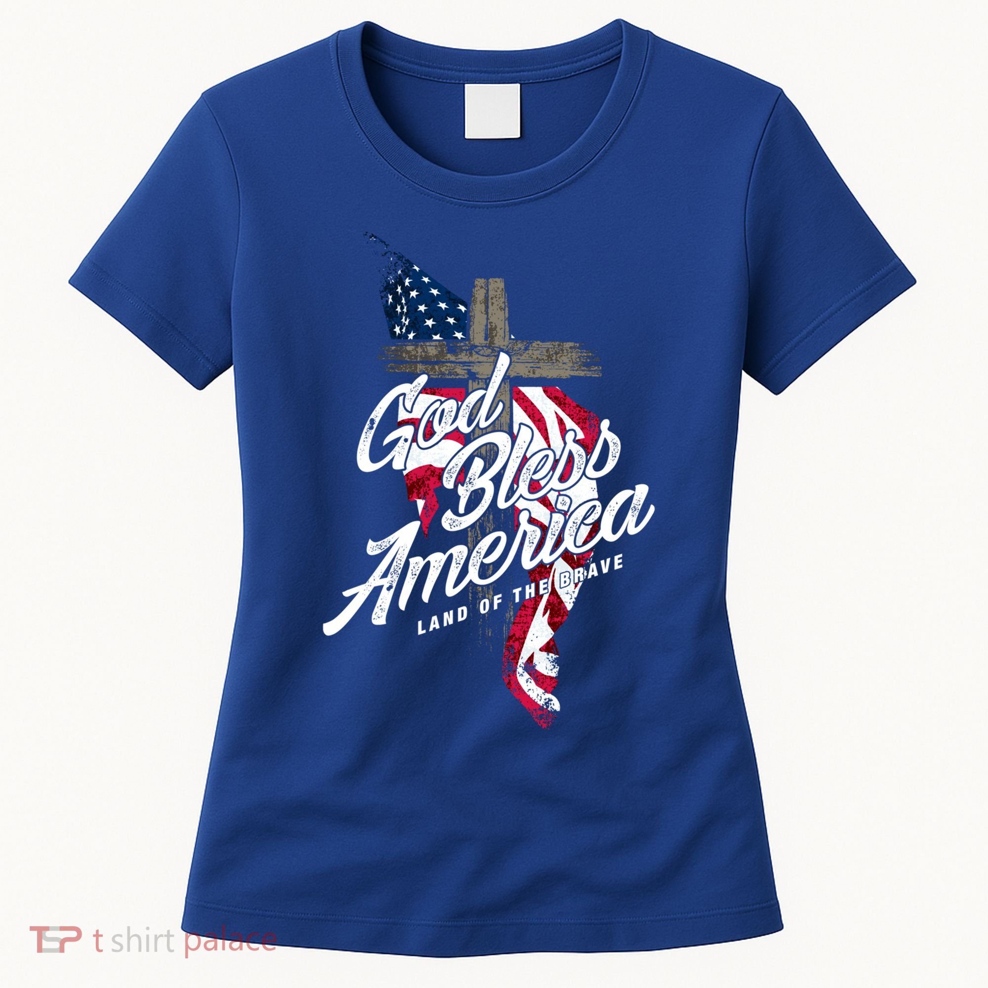 God Bless America Land Of The Brave Gift Women's T-Shirt