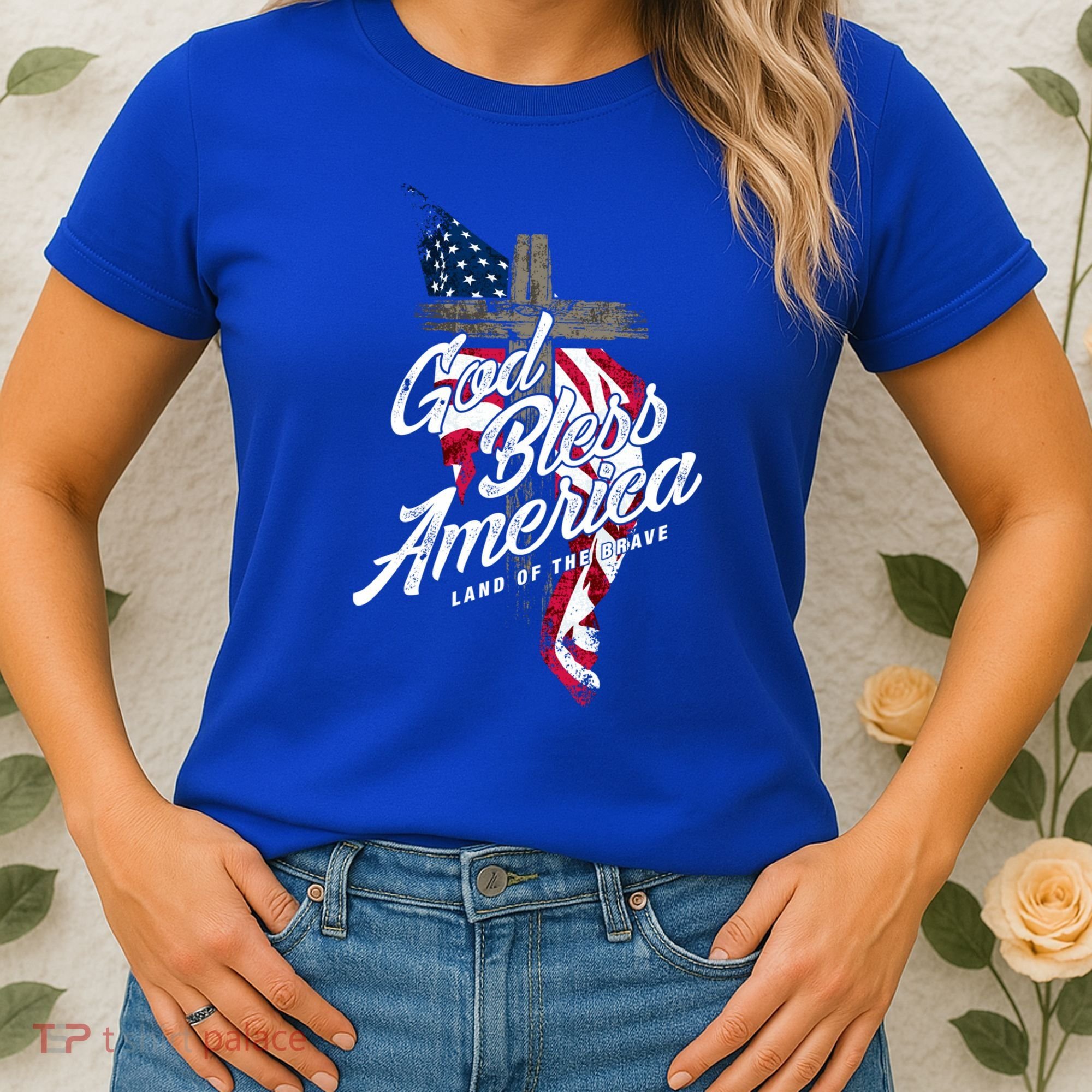 God Bless America Land Of The Brave Gift Women's T-Shirt