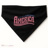 God Bless America Independence Day USA-Made Doggie Bandana thumb 0