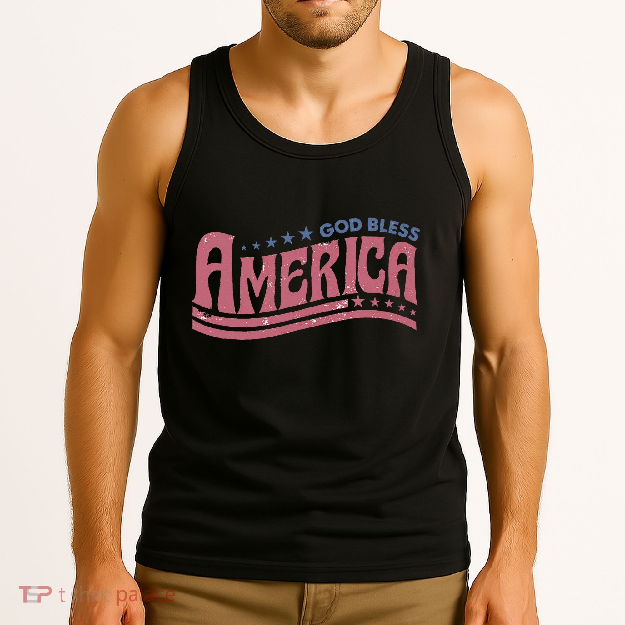 God Bless America Independence Day Tank Top