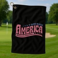 God Bless America Independence Day Golf Towel thumb 1