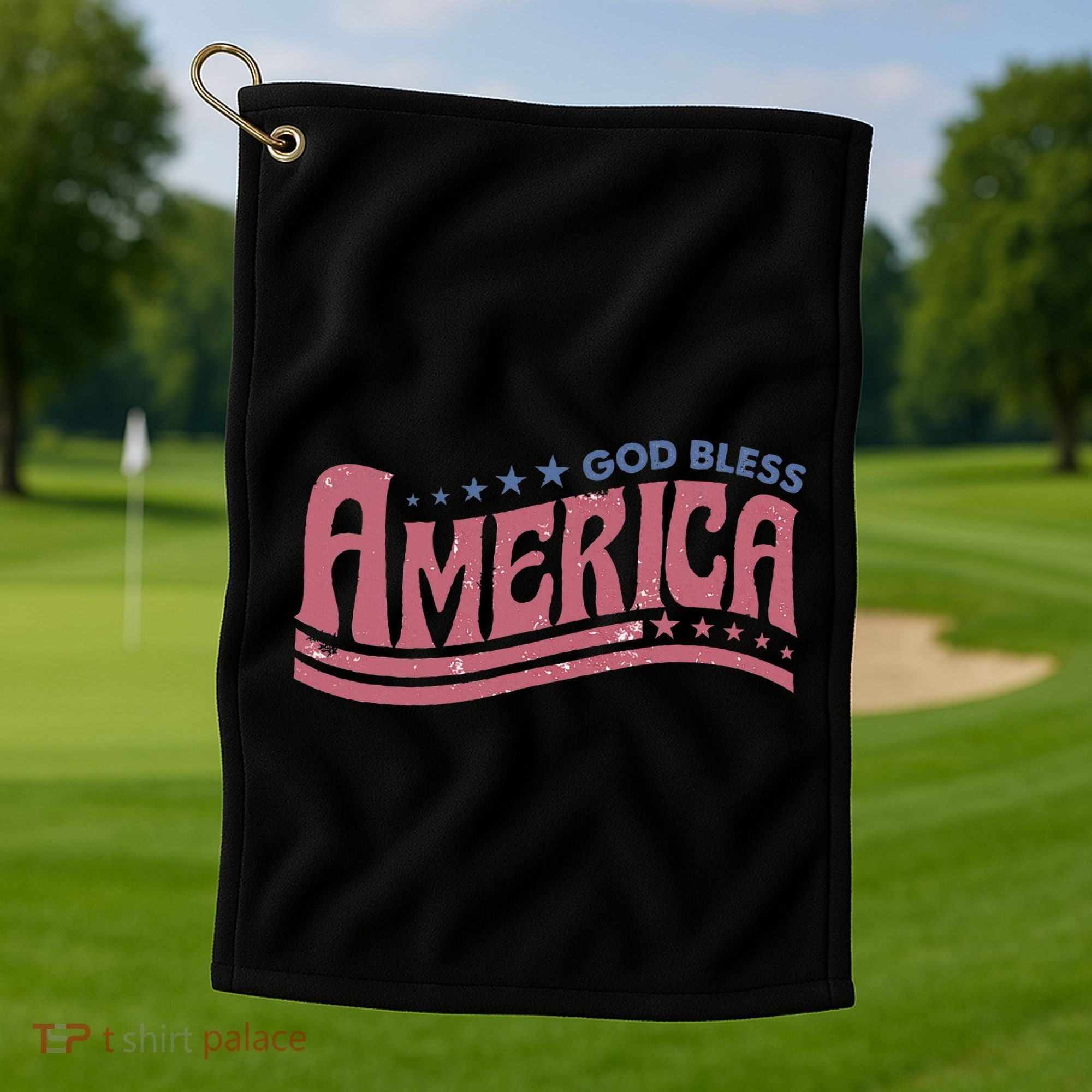 God Bless America Independence Day Golf Towel