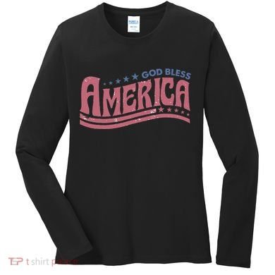 God Bless America Independence Day Women's Long Sleeve Shirt