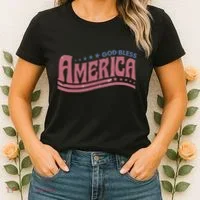 God Bless America Independence Day Women's T-Shirt thumb 2