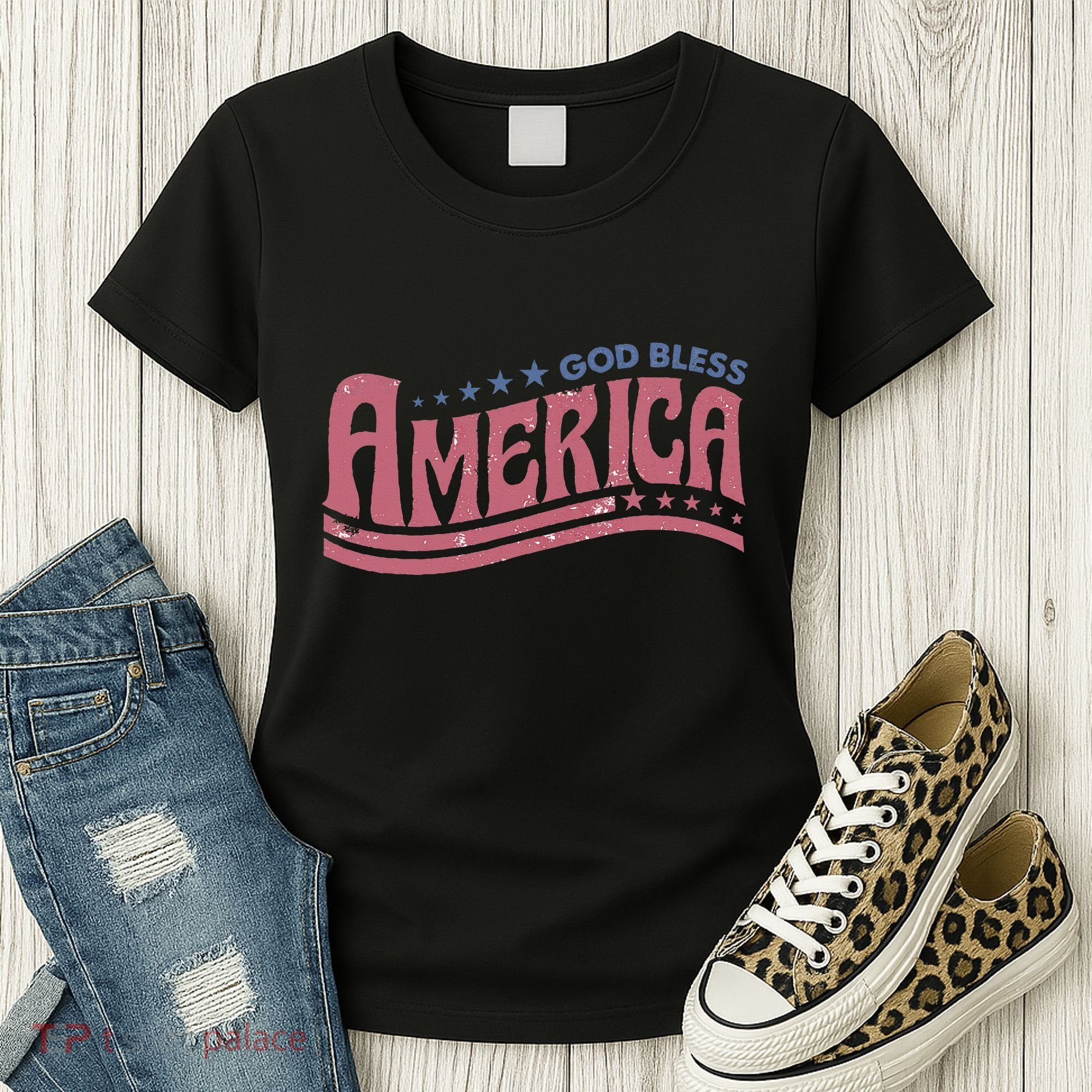 God Bless America Independence Day Women's T-Shirt